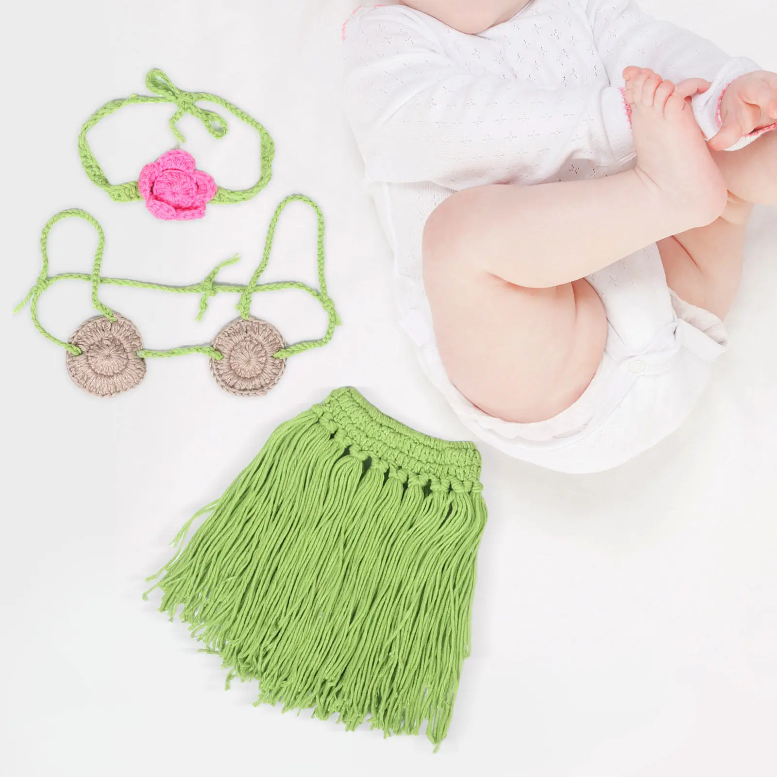 1 комплект одежды для детской фотосессии: костюм для фотосъемки новорожденных, соломенная юбка, вязаный топ, повязка на голову для фестивалей, вечеринок, сценических выступлений
1 комплект одежды для детской фотосессии: костюм для фотосъемки новорожденных, соломенная юбка, вязаный топ, повязка на голову для фестивалей, вечеринок, сценических выступлений