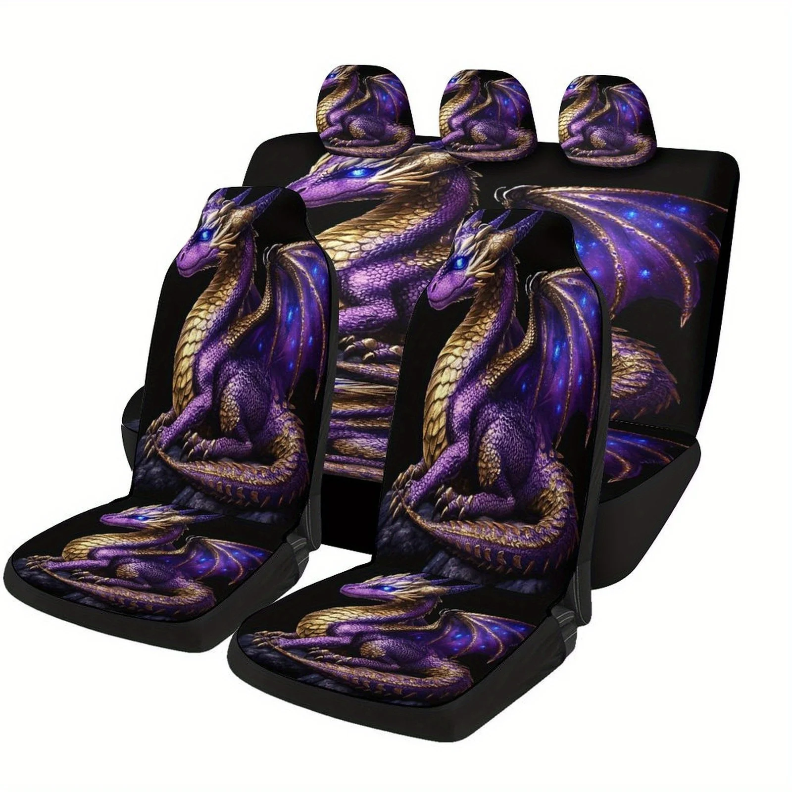 Purple Golden Dragon Designed Car Seat Cover Set For Most Cars, Decorative High-quality Car Seat Protector Covers Full Set, Univ
Purple Golden Dragon Designed Car Seat Cover Set For Most Cars, Decorative High-quality Car Seat Protector Covers Full Set, Univ
