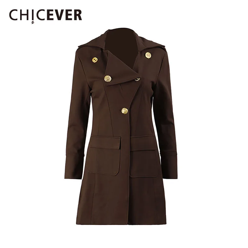 CHICEVER Solid Spliced Button Basics Jacket Female Lapel Long Sleeve Elegant Office Lady Women's Jackets Autumn Fashion Style
CHICEVER Solid Spliced Button Basics Jacket Female Lapel Long Sleeve Elegant Office Lady Women's Jackets Autumn Fashion Style