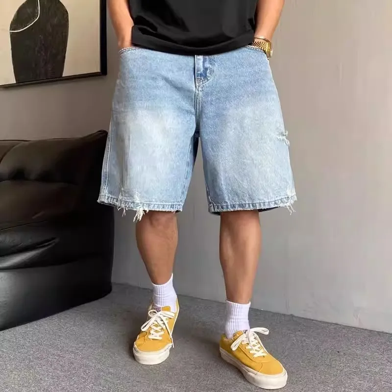 Summer Large Size 300 Pounds American Retro Cool Hole Denim Shorts Men's New Loose Five-Part Pants Casual Comfortable Polyest...
Summer Large Size 300 Pounds American Retro Cool Hole Denim Shorts Men's New Loose Five-Part Pants Casual Comfortable Polyest...