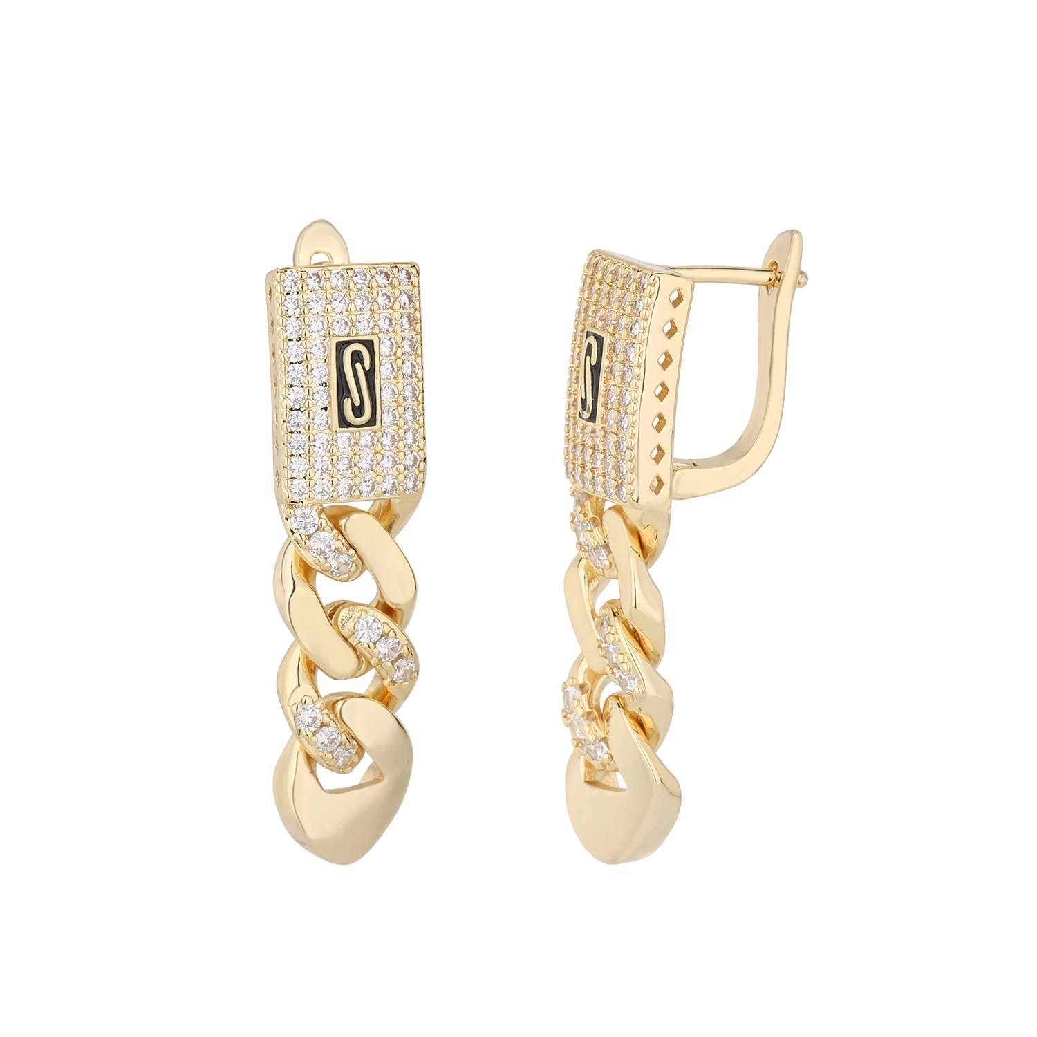 Elegant 14K Gold Plated Brass Cuban Chain Earrings Luxurious and Exquisite Gift for Women Free Shipping
Elegant 14K Gold Plated Brass Cuban Chain Earrings Luxurious and Exquisite Gift for Women Free Shipping