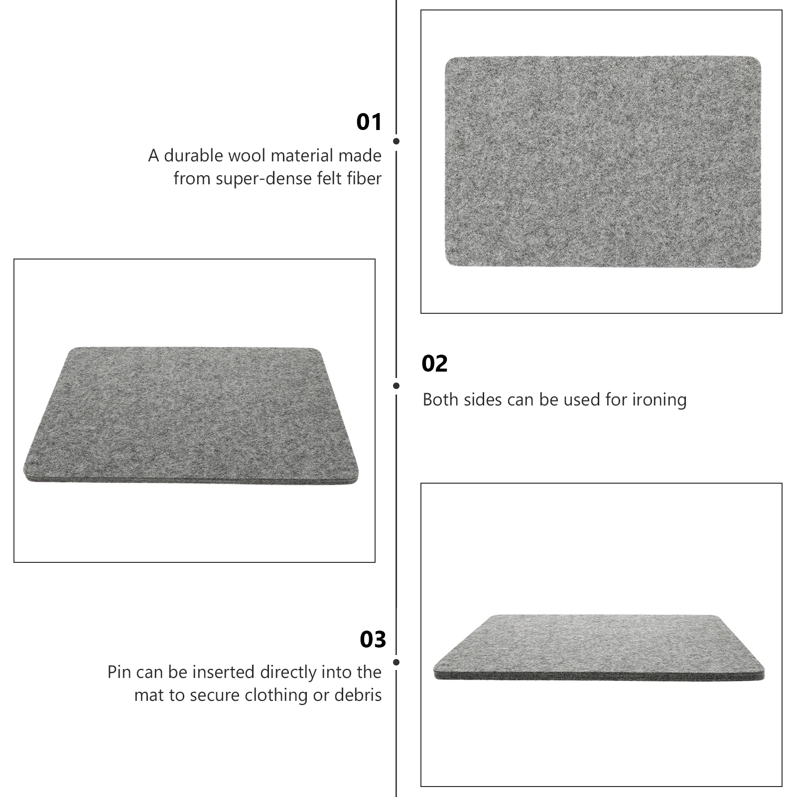 Wool Felt Ironing Board Portable Mat for Sewing Pad High Temperature Resistance
Wool Felt Ironing Board Portable Mat for Sewing Pad High Temperature Resistance