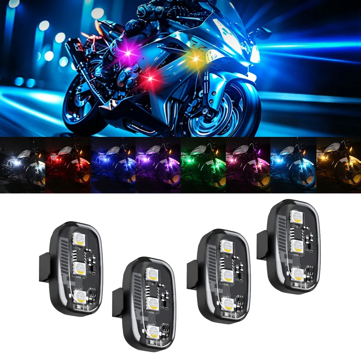 1/2/4/6X Wireless LED Strobe Light Car Decor Atmosphere Light Type-C Charging Led Light 8 Color Anti-Collision LED Warning Light
1/2/4/6X Wireless LED Strobe Light Car Decor Atmosphere Light Type-C Charging Led Light 8 Color Anti-Collision LED Warning Light