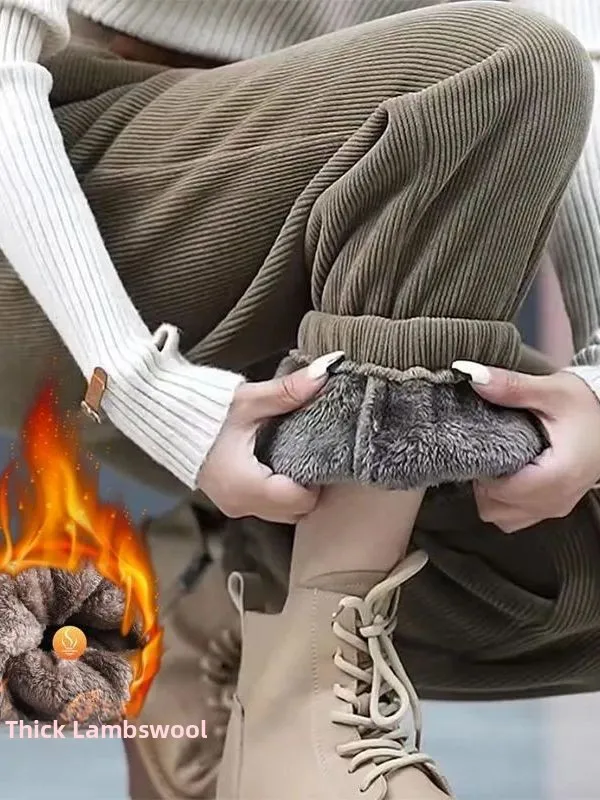 Утепленные флисовые женские осенне-зимние брюки из овечьего вельвета с манжетами, шаровары со средней талией, длинные хлопковые брюки, верхняя одежда
Утепленные флисовые женские осенне-зимние брюки из овечьего вельвета с манжетами, шаровары со средней талией, длинные хлопковые брюки, верхняя одежда