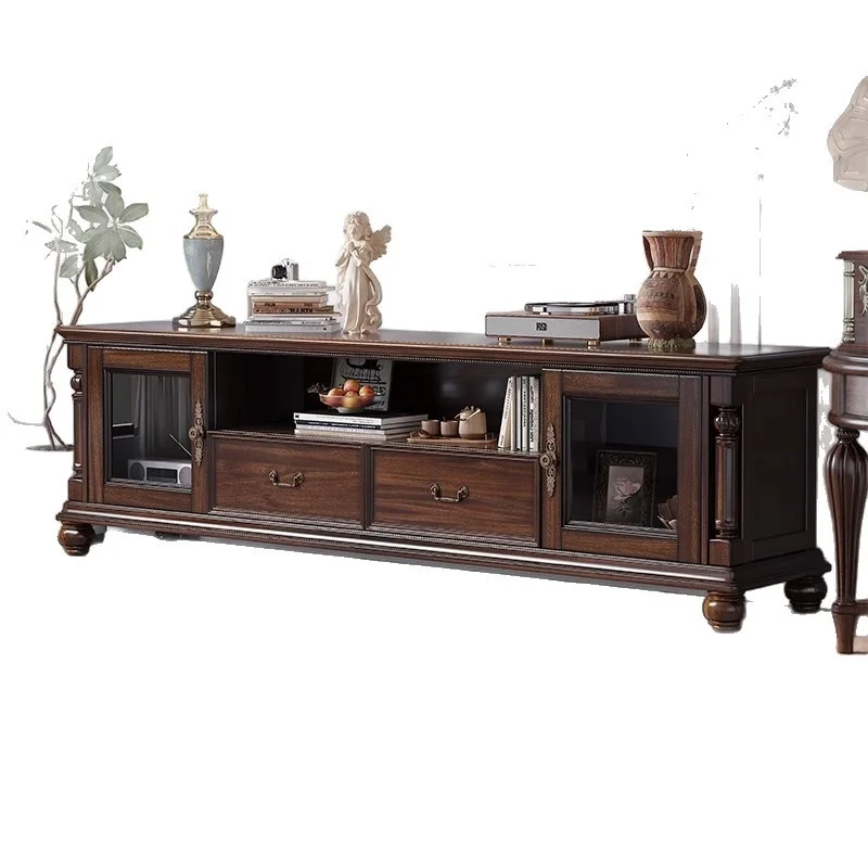 #Modern Retro Country Style TV Cabinet All Solid Wood Floor Cabinet Black Walnut Wood Wall Storage for Home Living Room American
#Modern Retro Country Style TV Cabinet All Solid Wood Floor Cabinet Black Walnut Wood Wall Storage for Home Living Room American