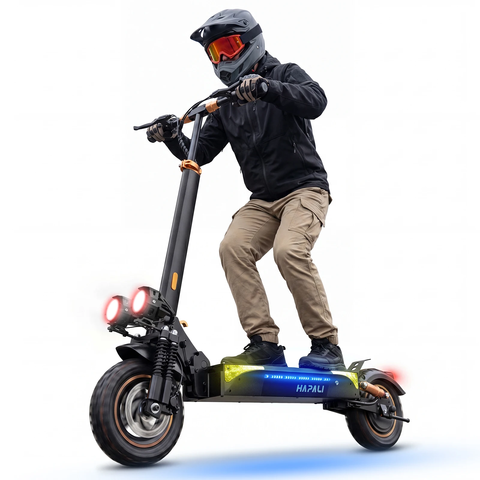 Off Road Electric Scooter, 1200W Motor,31Miles Range, 31MPH, 11" All Terrain Tire, E-Scooter for Adults with Double Suspension & Side Light disc Brakes
Off Road Electric Scooter, 1200W Motor,31Miles Range, 31MPH, 11" All Terrain Tire, E-Scooter for Adults with Double Suspension & Side Light disc Brakes