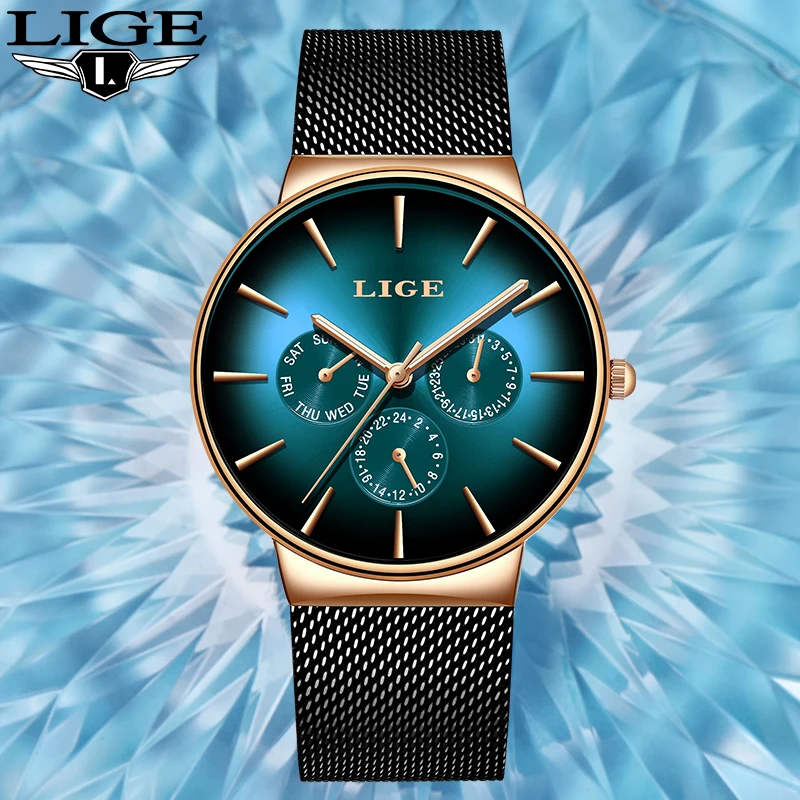 Мужские часы LIGE Fashion, роскошные деловые кварцевые часы для мужчин, ультратонкие, с сетчатым стальным ремешком, водонепроницаемые, спортивные, в подарок.
Мужские часы LIGE Fashion, роскошные деловые кварцевые часы для мужчин, ультратонкие, с сетчатым стальным ремешком, водонепроницаемые, спортивные, в подарок.