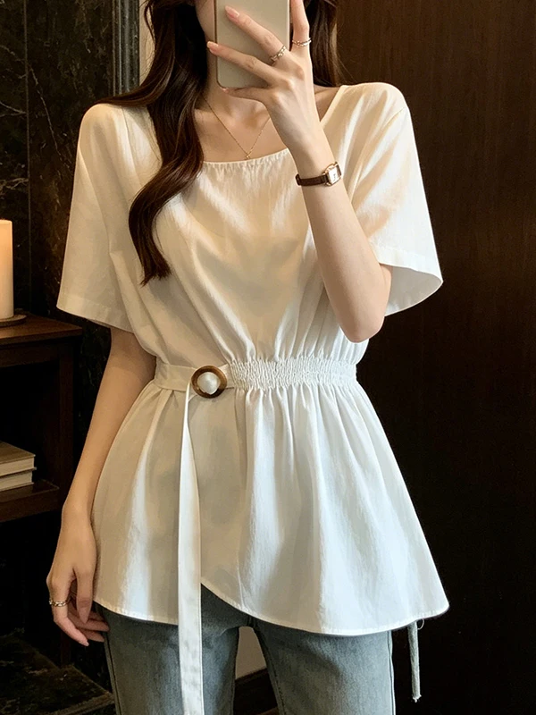 2026 Summer New Style Slim Fit Shirt with Irregular Pleats Waist in High Waist Design for plus Size Women Elegant Versatile Top
2026 Summer New Style Slim Fit Shirt with Irregular Pleats Waist in High Waist Design for plus Size Women Elegant Versatile Top
