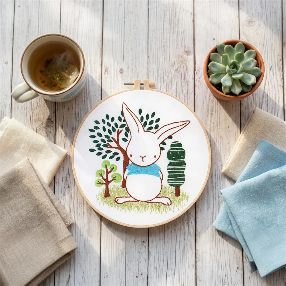 1pc Rabbit Embroidery with Hoops Animal Cartoon DIY Cross Stitch Kits Needlework Pattern for Adults Beginners Child Hobby
1pc Rabbit Embroidery with Hoops Animal Cartoon DIY Cross Stitch Kits Needlework Pattern for Adults Beginners Child Hobby