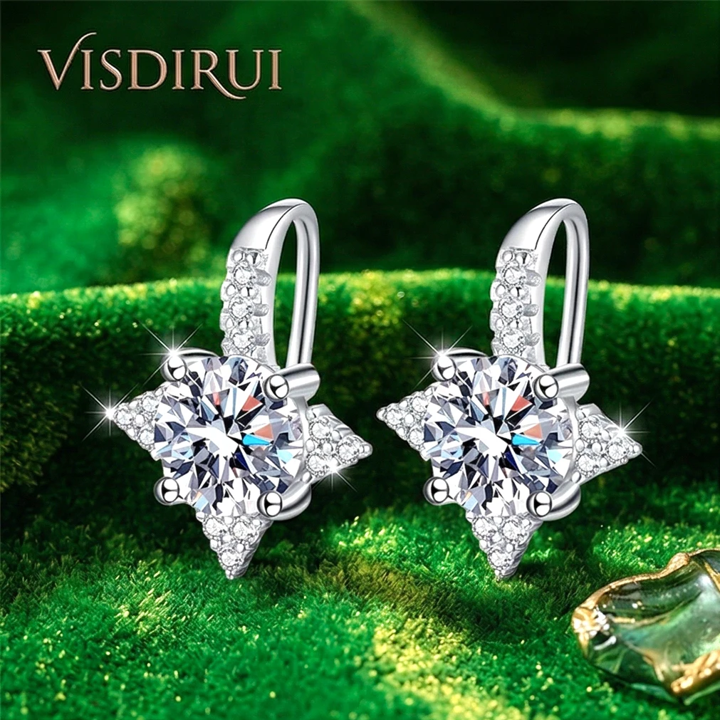VISDIRUI D Color Moissanite Stud Earrings S925 Silver 0.5ct 1ct Round Cut Hypoallergenic Jewelry Gift Box For Women
VISDIRUI D Color Moissanite Stud Earrings S925 Silver 0.5ct 1ct Round Cut Hypoallergenic Jewelry Gift Box For Women