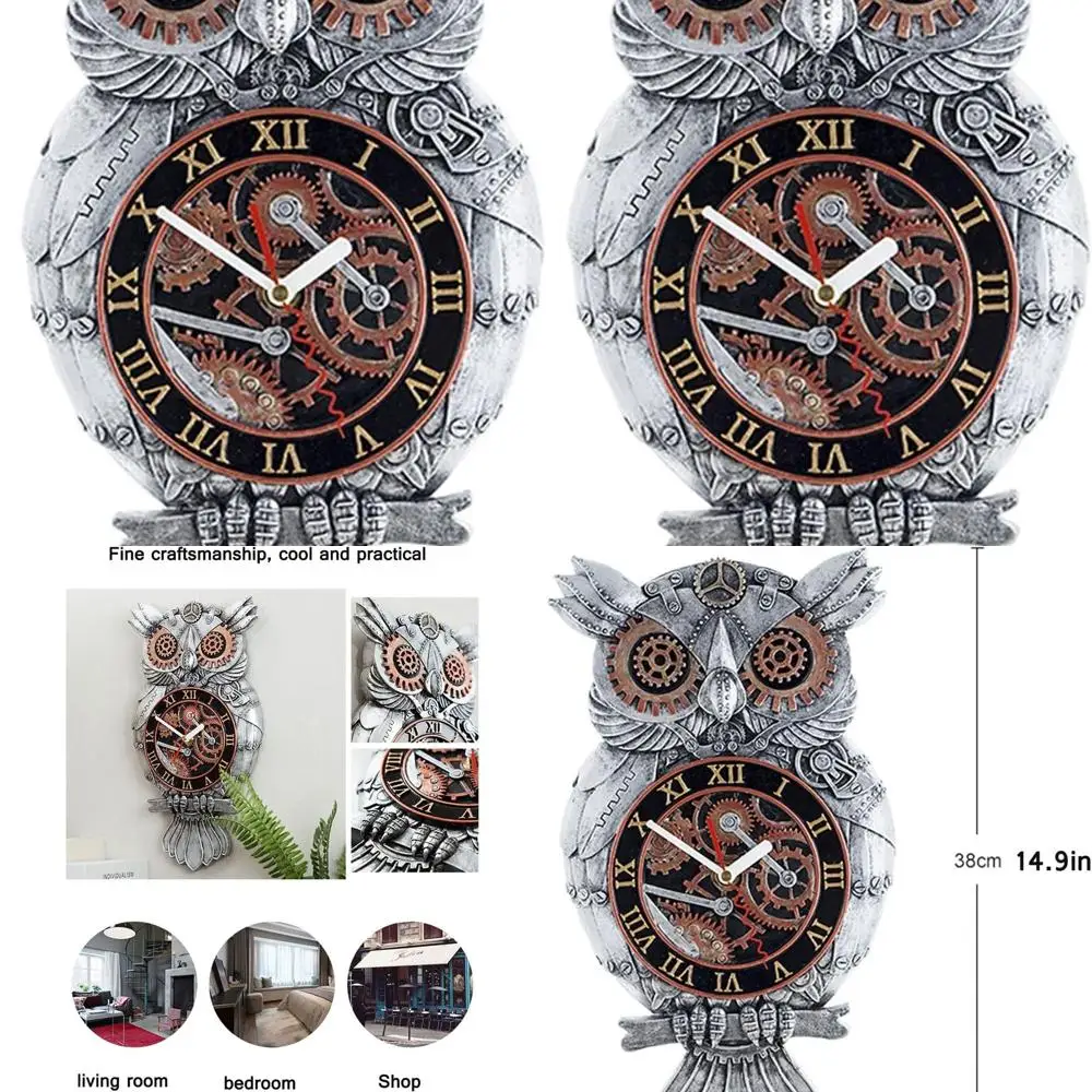 Vintage Steampunk Owl Wall Clock - Handcrafted Resin Timepiece for Home Decor
Vintage Steampunk Owl Wall Clock - Handcrafted Resin Timepiece for Home Decor