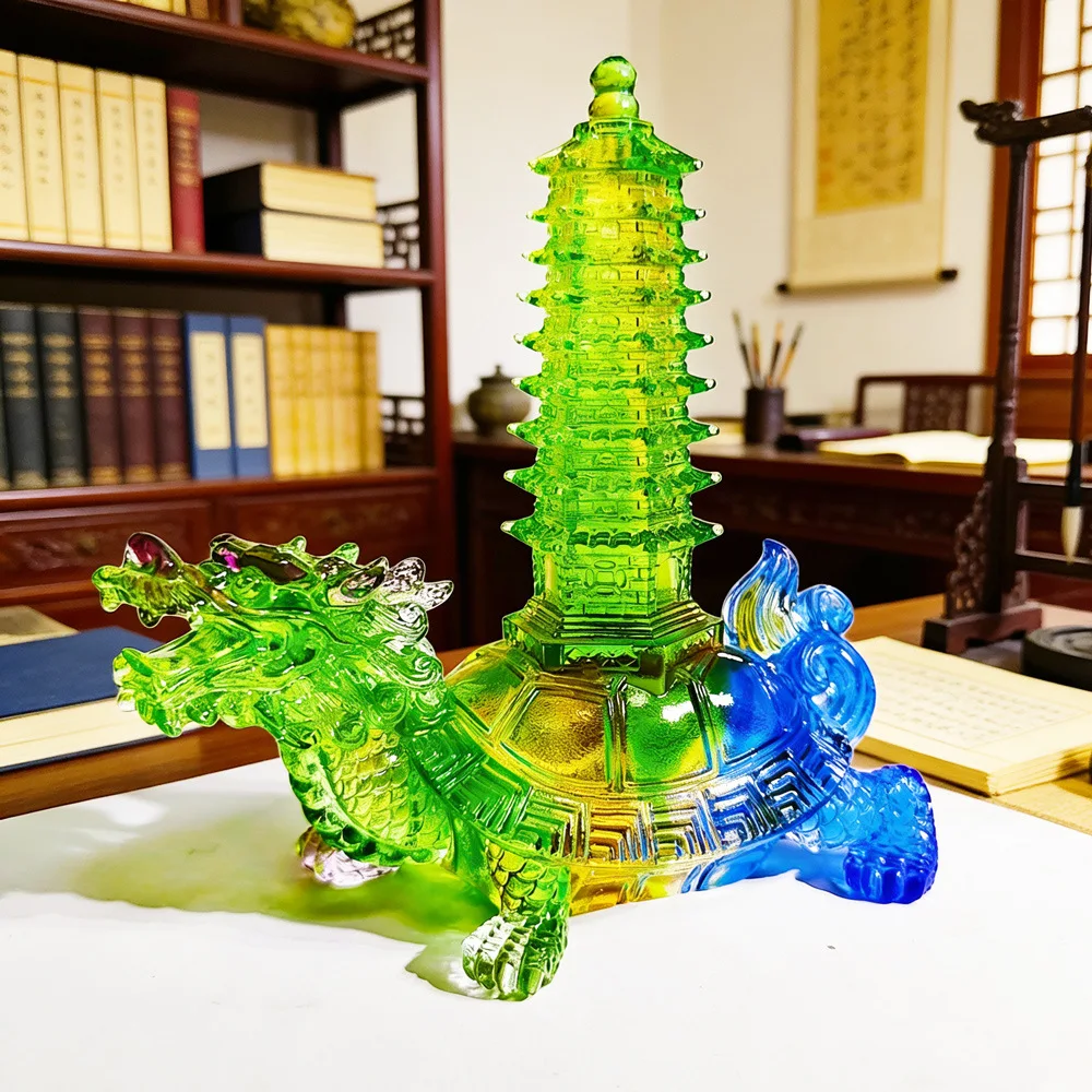 CZ ancient glazed dragon turtle tower office study decoration ornament graduation college entrance examination gift handicrafts
CZ ancient glazed dragon turtle tower office study decoration ornament graduation college entrance examination gift handicrafts