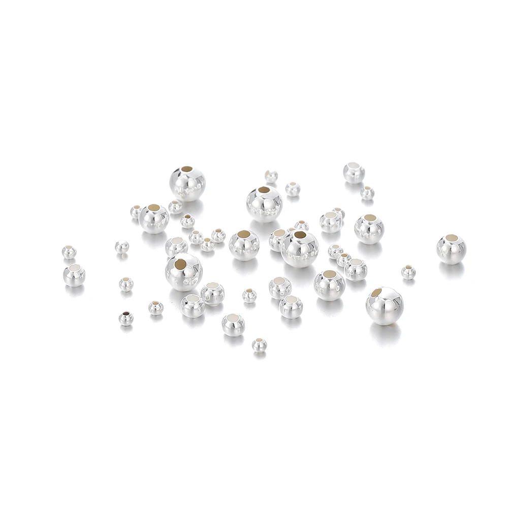 2-5MM 925 Sterling Silver Round Beads Spacer Beads Jewelry Findings Accessories Silver Bead for Bracelet Necklace Jewelry Making
2-5MM 925 Sterling Silver Round Beads Spacer Beads Jewelry Findings Accessories Silver Bead for Bracelet Necklace Jewelry Making
