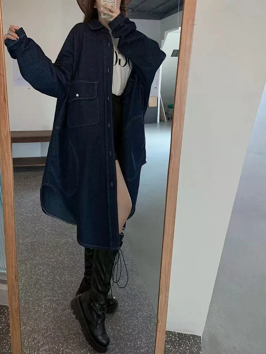 Женское повседневное свободное джинсовое пальто Multiple kets Long Sve на пуговицах средней длины, теплое хлопковое пальто с воротником цвета
Женское повседневное свободное джинсовое пальто Multiple kets Long Sve на пуговицах средней длины, теплое хлопковое пальто с воротником цвета