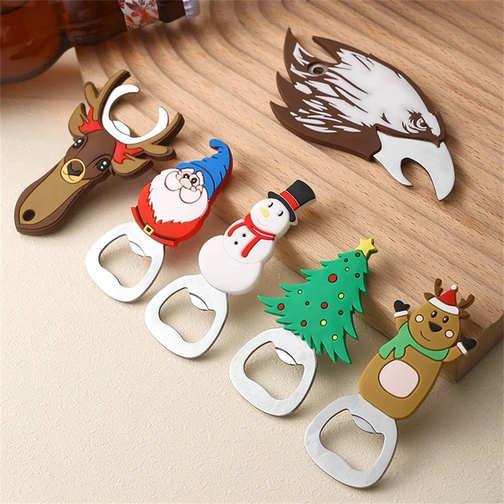 New Christmas Bottle Opener Cartoon Figure Magnetic Sucking Beer Opener Soft Silicone Stainless Steel Screwdriver Refrigerator S
New Christmas Bottle Opener Cartoon Figure Magnetic Sucking Beer Opener Soft Silicone Stainless Steel Screwdriver Refrigerator S
