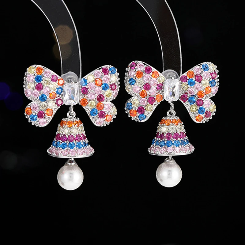sweet shiny zirconia earrings women bowknot bell colorful zircons jewelry gift female
sweet shiny zirconia earrings women bowknot bell colorful zircons jewelry gift female