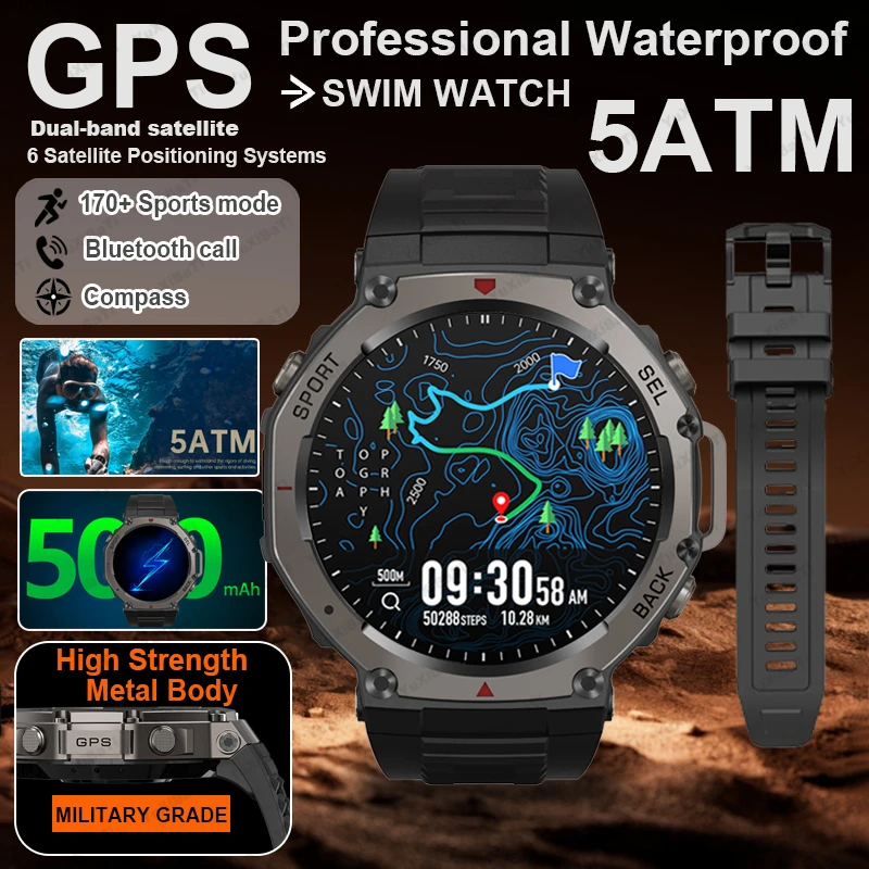 Новые T-Rex3 GPS Смарт-часы Военные часы для мужчин 5ATM Водонепроницаемые 170+ спортивных режимов Встроенный GPS BT Вызов Фитнес Смарт-часы 2025
Новые T-Rex3 GPS Смарт-часы Военные часы для мужчин 5ATM Водонепроницаемые 170+ спортивных режимов Встроенный GPS BT Вызов Фитнес Смарт-часы 2025