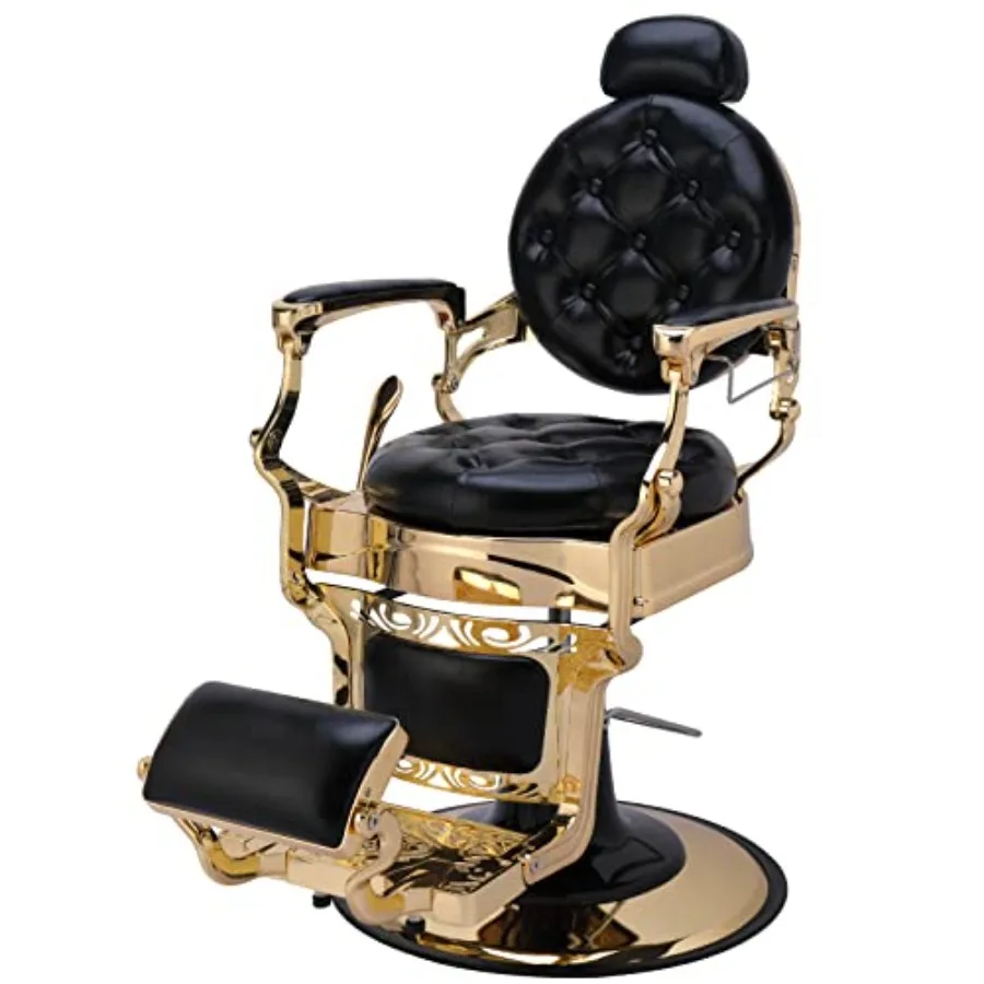 Vintage Barber Chair for Salon Tattoo Studios, Heavy Duty Steel Frame with Black Vinyl Upholstery, Hydraulic Recline 360 Swivel
Vintage Barber Chair for Salon Tattoo Studios, Heavy Duty Steel Frame with Black Vinyl Upholstery, Hydraulic Recline 360 Swivel