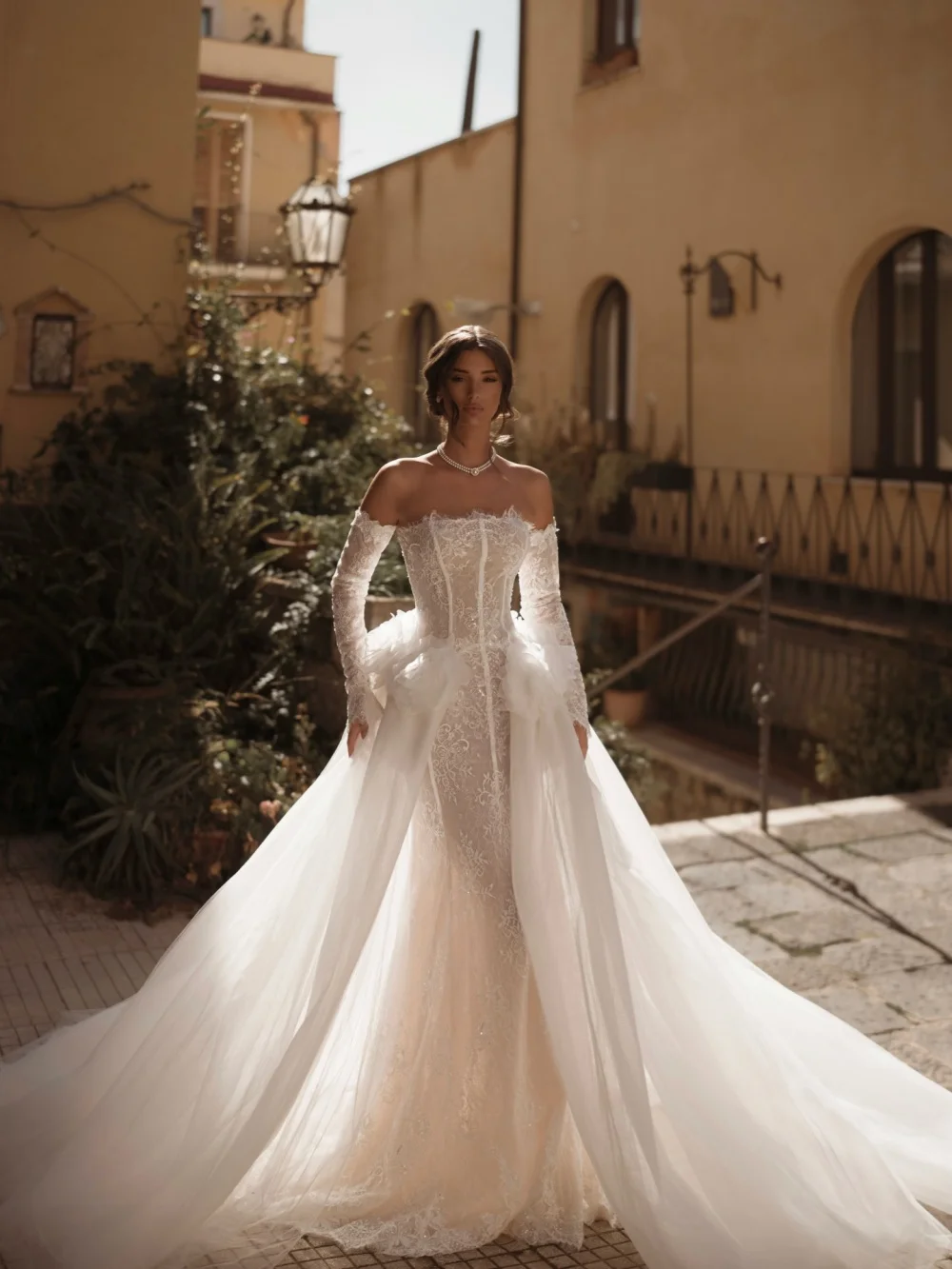 Dreamy 3D Floral Lace Wedding Dress With Overskirt Detachable Sleeve Beaded Bridal Gown Customized Mermaid Dresses For Bride
Dreamy 3D Floral Lace Wedding Dress With Overskirt Detachable Sleeve Beaded Bridal Gown Customized Mermaid Dresses For Bride
