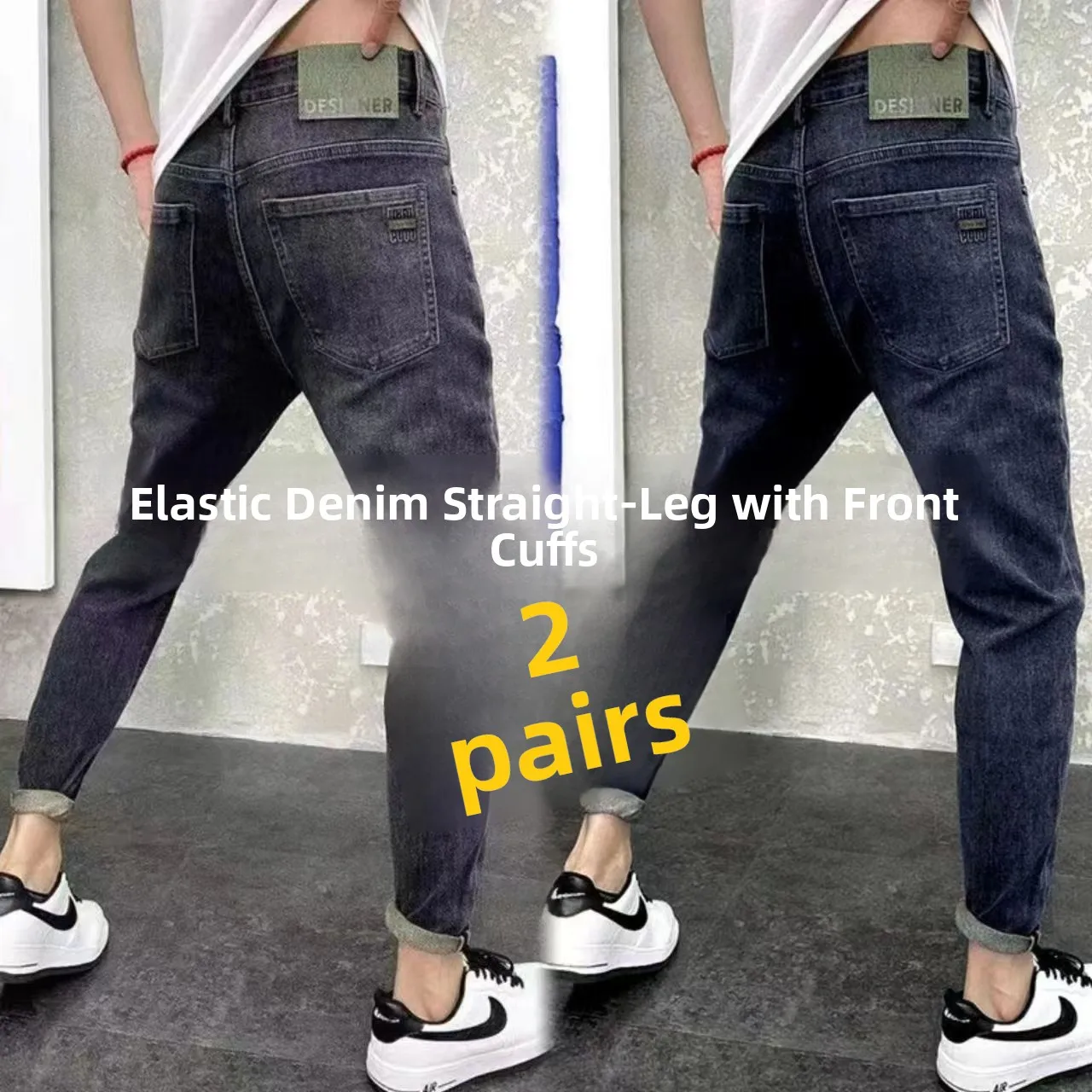 Men's Straight Leg Stretchy Jeans Casual Workwear Spring Autumn Summer Wear Resistant Slim Fit Cotton Elastic Denim Pants
Men's Straight Leg Stretchy Jeans Casual Workwear Spring Autumn Summer Wear Resistant Slim Fit Cotton Elastic Denim Pants