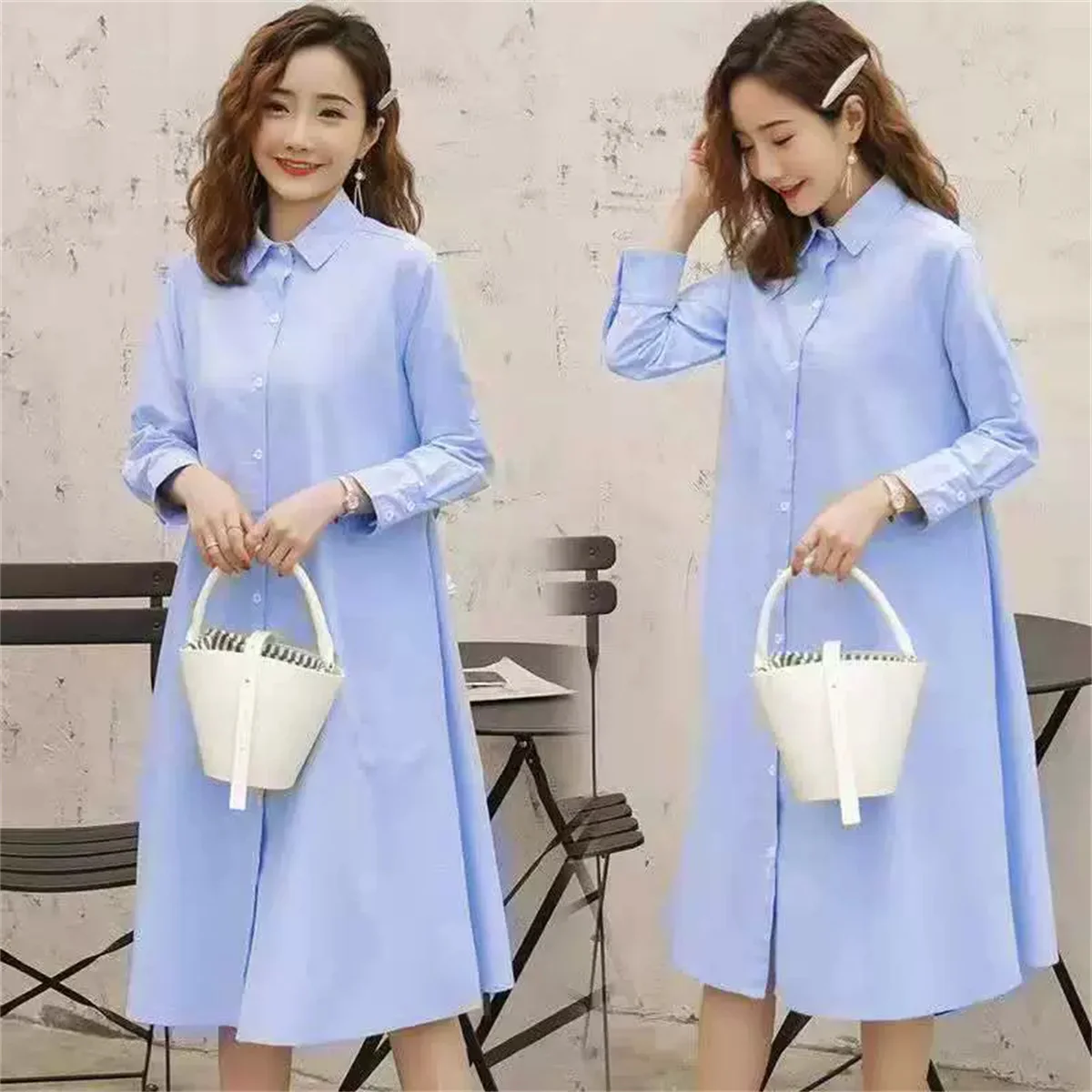 Maternity dress Summer short-sleeved fashion shirt dress pure cotton loose lapel maternity dress can be breastfeeding
Maternity dress Summer short-sleeved fashion shirt dress pure cotton loose lapel maternity dress can be breastfeeding