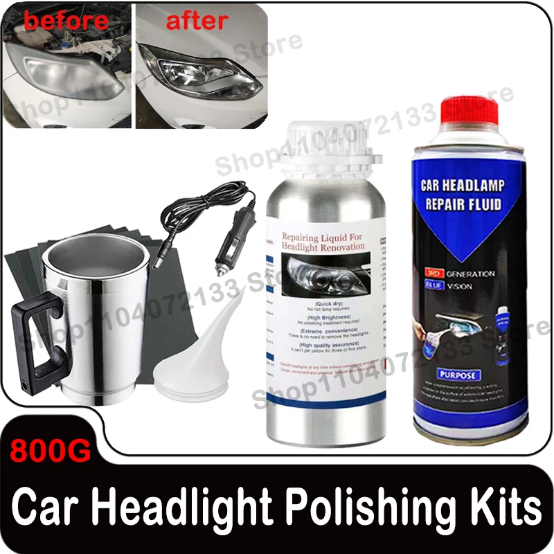 Car Headlight Restoration Polishing Kits Headlamp Cleaning Polishing Set 800G Headlight Scratch Remover Repair Oxidation Liquid
Car Headlight Restoration Polishing Kits Headlamp Cleaning Polishing Set 800G Headlight Scratch Remover Repair Oxidation Liquid