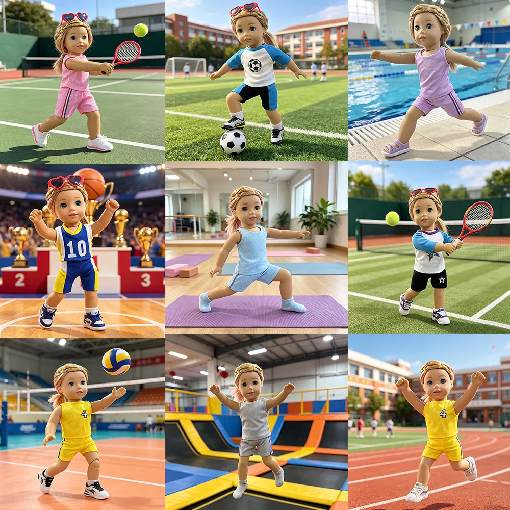 18 inch Doll Sportswear Doll Fashion Sportswear Set Basketball Clothing Suitable for 18 inch Doll Sportswear
18 inch Doll Sportswear Doll Fashion Sportswear Set Basketball Clothing Suitable for 18 inch Doll Sportswear
