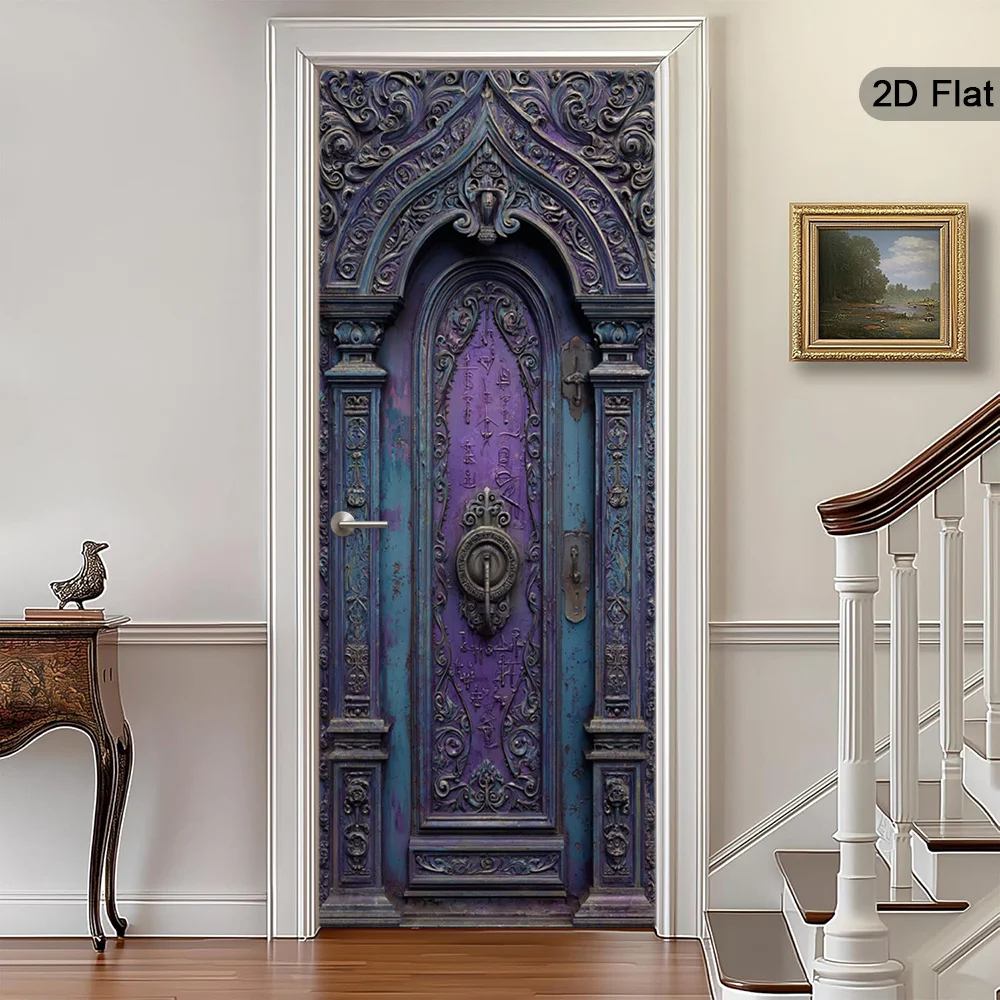 A pair of 2D flat purple self-adhesive wall stickers, gorgeous door stickers decoration, retro door murals, modern door stickers
A pair of 2D flat purple self-adhesive wall stickers, gorgeous door stickers decoration, retro door murals, modern door stickers