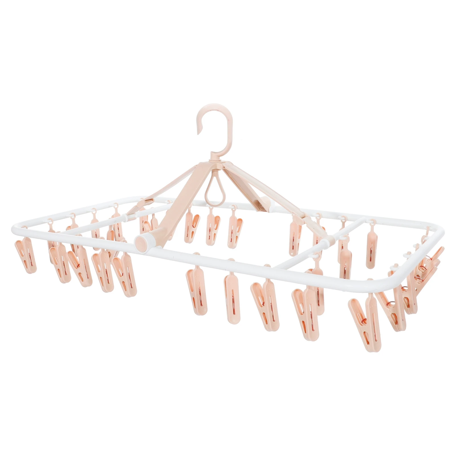 PP Material Clothes Hanger Socks Drying Rack 32 Clips Pink Travel Storage Sturdy AntiDeformation Balcony Laundry Room
PP Material Clothes Hanger Socks Drying Rack 32 Clips Pink Travel Storage Sturdy AntiDeformation Balcony Laundry Room