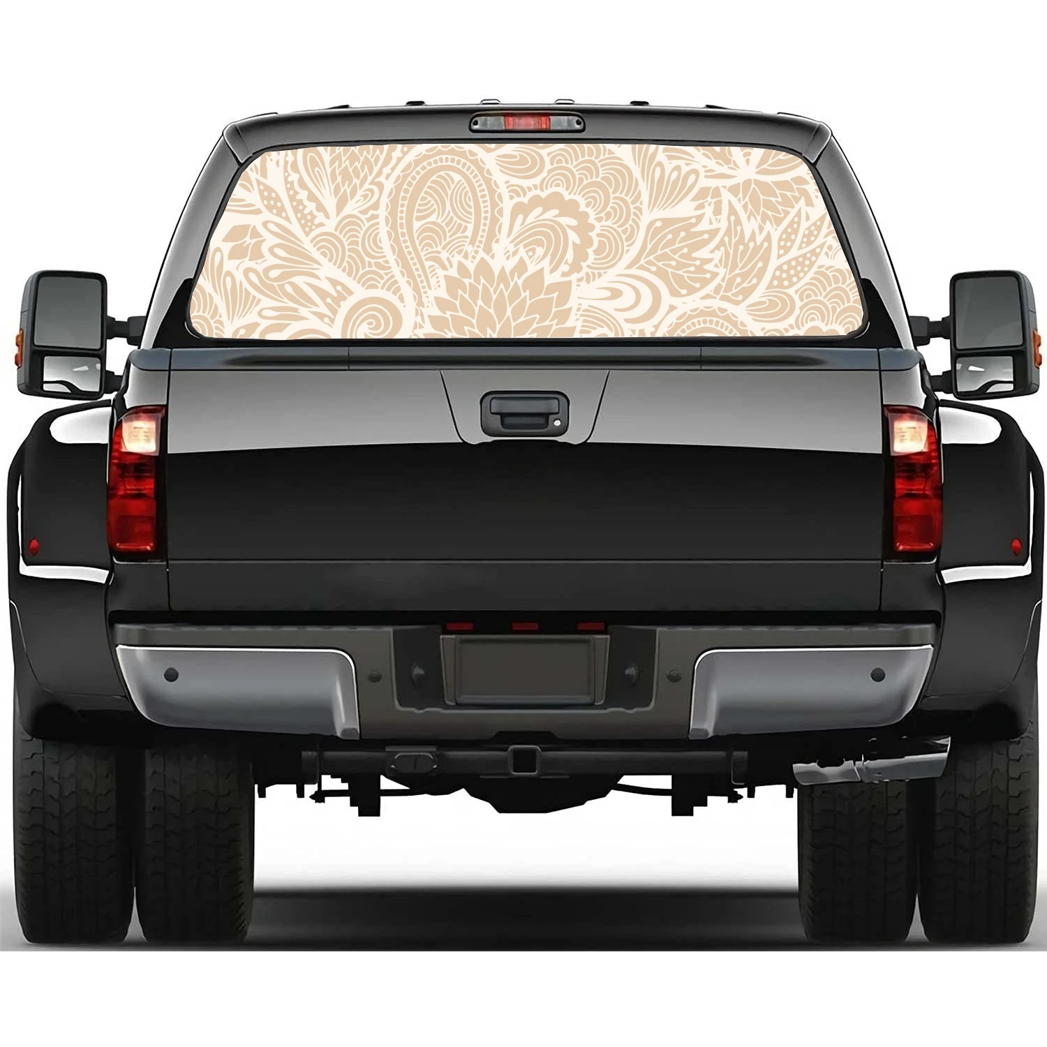 Floral Ornament Pattern Car Rear Window Decal Fit Pickup,Truck,Car Universal See Through Perforated Back Window Vinyl Sticker
Floral Ornament Pattern Car Rear Window Decal Fit Pickup,Truck,Car Universal See Through Perforated Back Window Vinyl Sticker