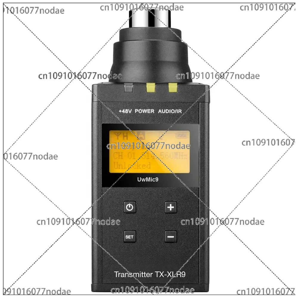 UwMic9 TX-XLR9 UHF PLUG-ON XLR MICROPHONE TRANSMITTER WITH 48V PHANTOM POWER for UwMic9 RX9 RECEIVER
UwMic9 TX-XLR9 UHF PLUG-ON XLR MICROPHONE TRANSMITTER WITH 48V PHANTOM POWER for UwMic9 RX9 RECEIVER