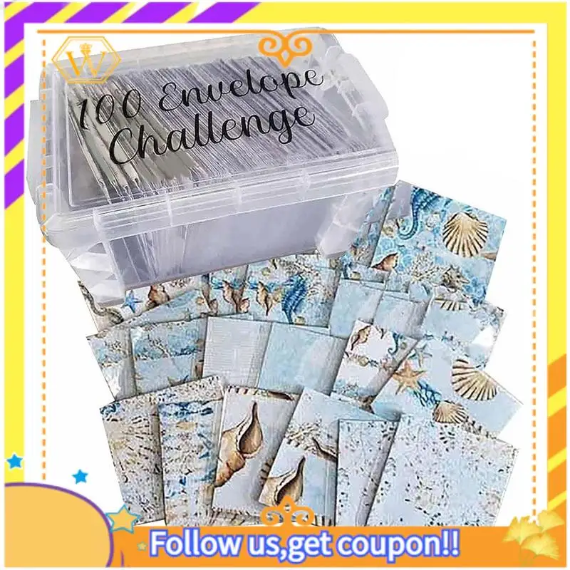 100 Envelopes Money Saving Challenge Box Kit High Quality Perfect For 100 Day Savings Challenge
100 Envelopes Money Saving Challenge Box Kit High Quality Perfect For 100 Day Savings Challenge