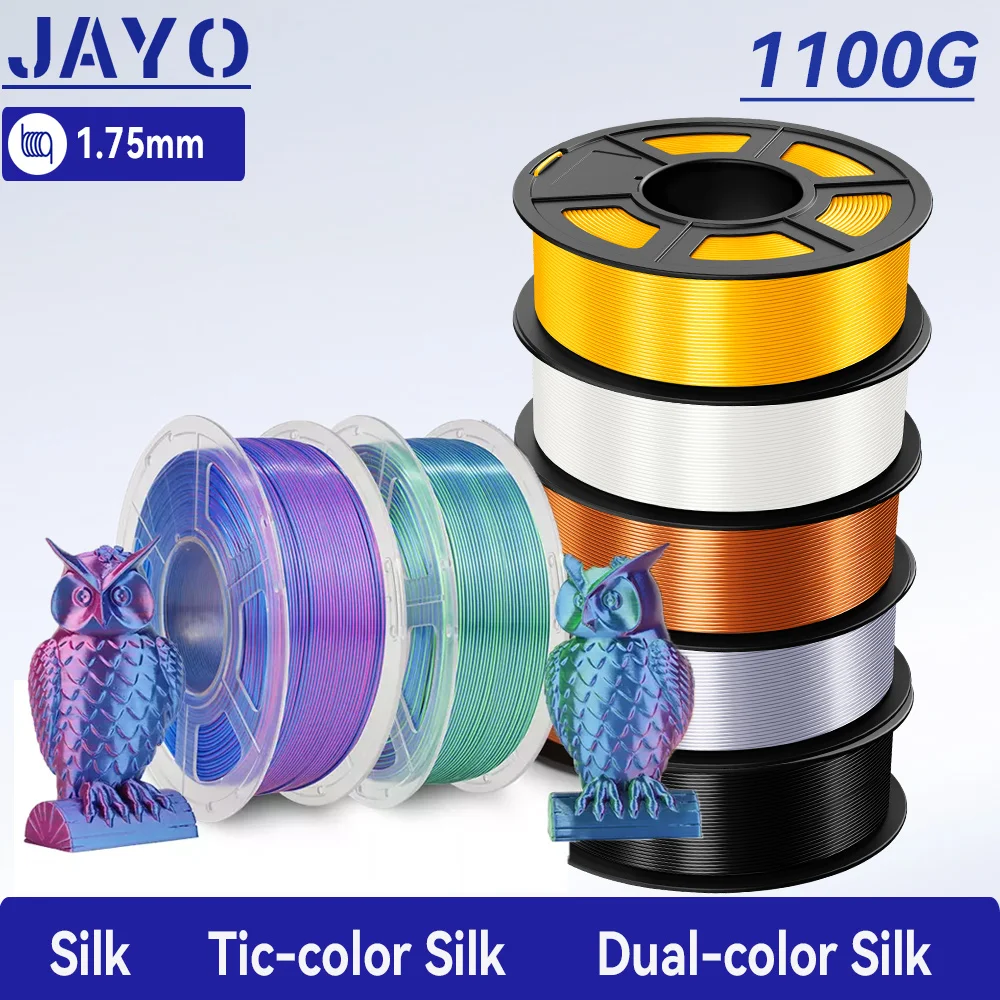 JAYO 3D Silk Pla Plus/двойные/тройные цвета, шелковая нить для 3D-принтера 1,75 мм, шелковая Радуга, 1,1 кг/рулон, материалы для 3D-печати
JAYO 3D Silk Pla Plus/двойные/тройные цвета, шелковая нить для 3D-принтера 1,75 мм, шелковая Радуга, 1,1 кг/рулон, материалы для 3D-печати