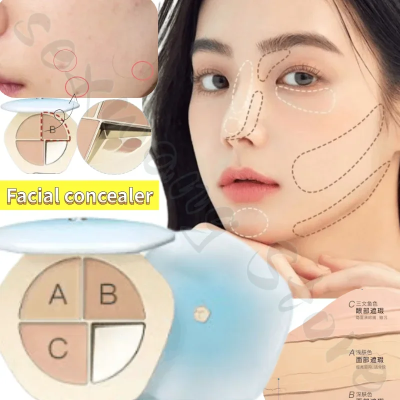 TIMAGE Three-color Facial Concealer Covers Spots Acne Marks Tear Troughs Nasolabial Folds and Dark Circles Under The Eyes
TIMAGE Three-color Facial Concealer Covers Spots Acne Marks Tear Troughs Nasolabial Folds and Dark Circles Under The Eyes
