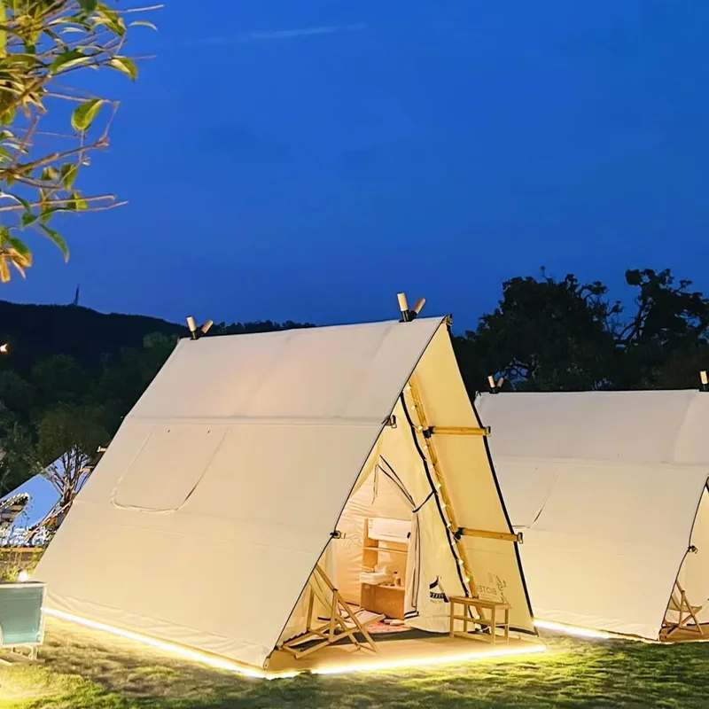 Роскошная треугольная палатка для глэмпинга: стильное укрытие, быстрая установка, прочный брезент, экологичная.
Роскошная треугольная палатка для глэмпинга: стильное укрытие, быстрая установка, прочный брезент, экологичная.