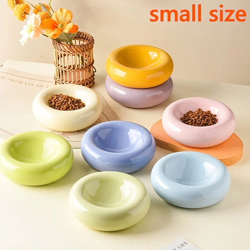 4.92-inch Donut-Shaped Ceramic Cat Bowl - Wide Opening Anti-Tip Pet Food Dish, Suitable for Cats, Minimalist Ceramic Water
4.92-inch Donut-Shaped Ceramic Cat Bowl - Wide Opening Anti-Tip Pet Food Dish, Suitable for Cats, Minimalist Ceramic Water