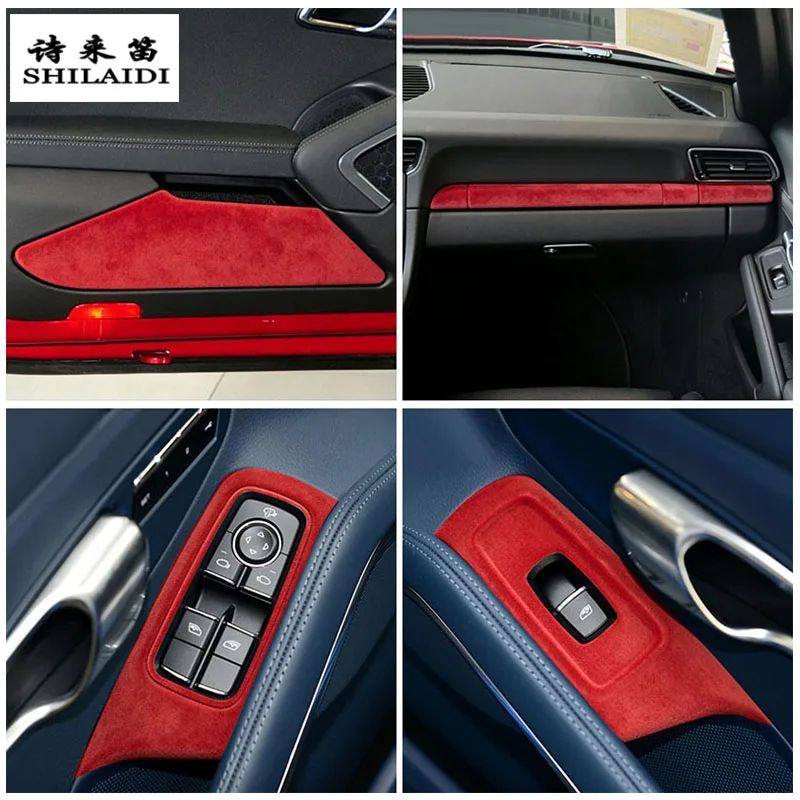 Suede leather For Porsche 718 2016-2021 911 2013-2018 Car Door panel Anti-Kick Window Control button panel Trim Co-pilot Sticker
Suede leather For Porsche 718 2016-2021 911 2013-2018 Car Door panel Anti-Kick Window Control button panel Trim Co-pilot Sticker