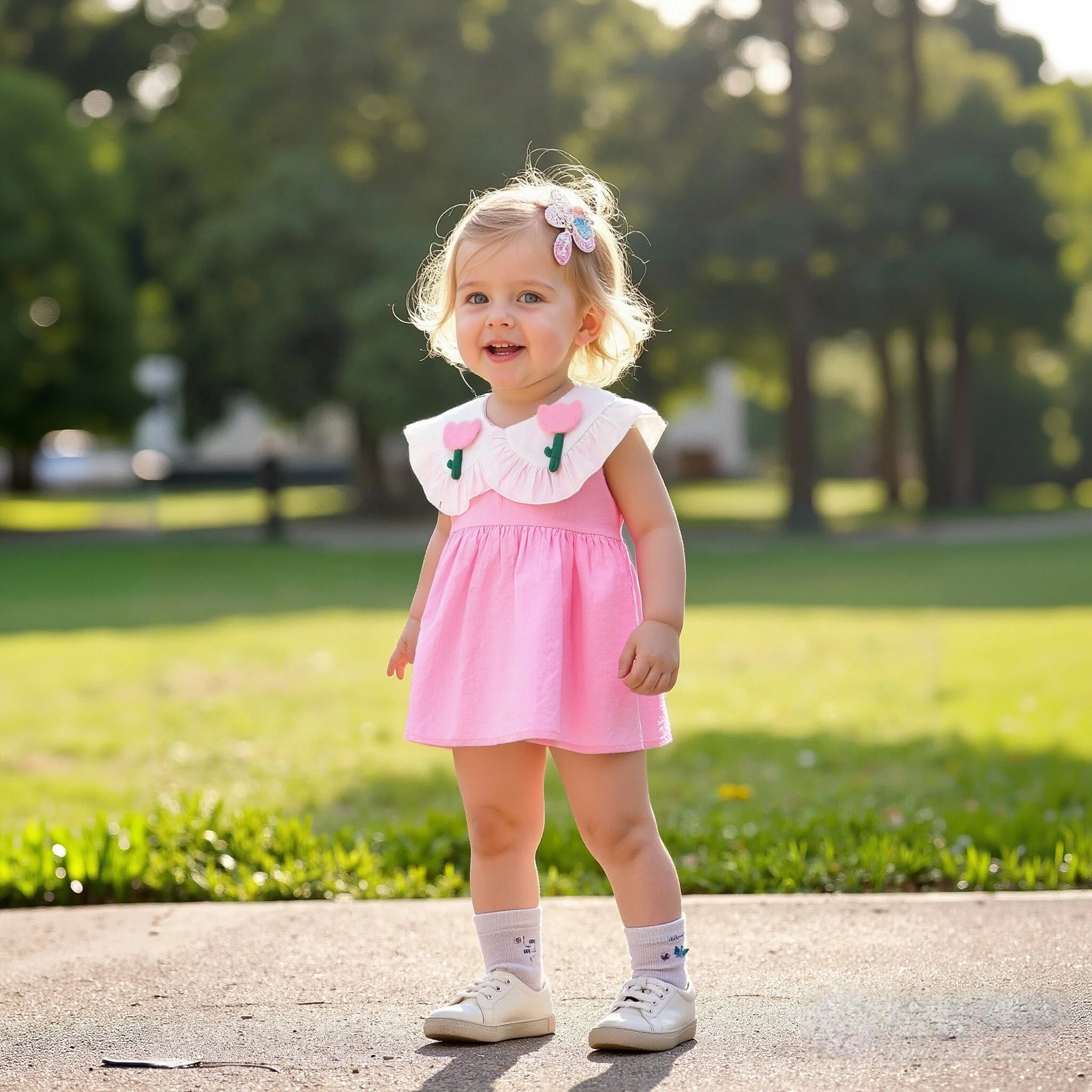 Baby Girl Clothes Summer Tulip Pattern Doll Neck Solid Color Simple Baby Girl Dress Cute Casual Beach Girl Kid's Dress
Baby Girl Clothes Summer Tulip Pattern Doll Neck Solid Color Simple Baby Girl Dress Cute Casual Beach Girl Kid's Dress