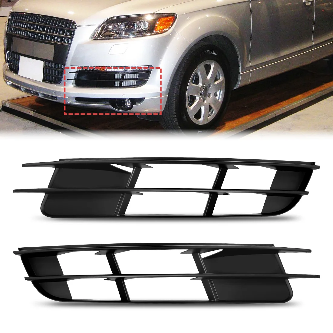 Fog Lamp Cover For Audi Q7 2006 2007 2008 2009 Front Lower Bumper Grille Turn Signal Lamp Frame Whole Set 4L0807681 4L0807682
Fog Lamp Cover For Audi Q7 2006 2007 2008 2009 Front Lower Bumper Grille Turn Signal Lamp Frame Whole Set 4L0807681 4L0807682