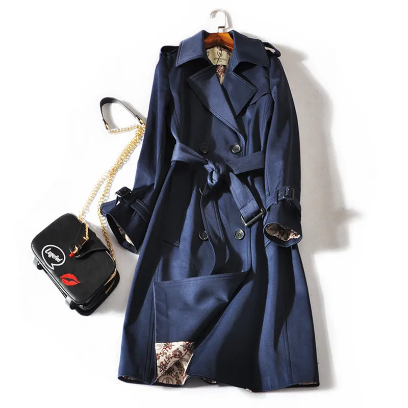 Nice Autumn Women Double Breasted Long Trench Coat With Belt Windbreaker Female Classic Casual Office Lady Business Outwear R642
Nice Autumn Women Double Breasted Long Trench Coat With Belt Windbreaker Female Classic Casual Office Lady Business Outwear R642