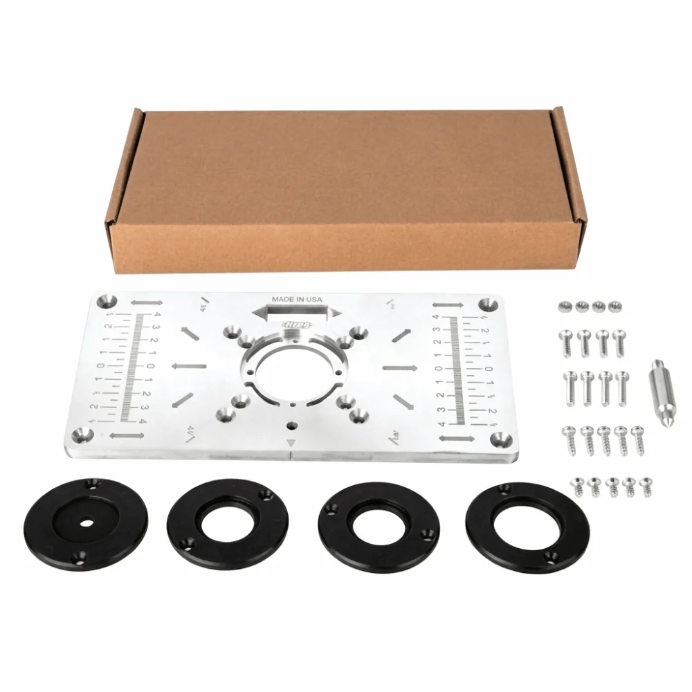 Aluminum Alloy Router Table Insert Plate Silver Color 235mm x 120mm x 8mm DIY Router Table Bench Trimming Tool With Ring
Aluminum Alloy Router Table Insert Plate Silver Color 235mm x 120mm x 8mm DIY Router Table Bench Trimming Tool With Ring