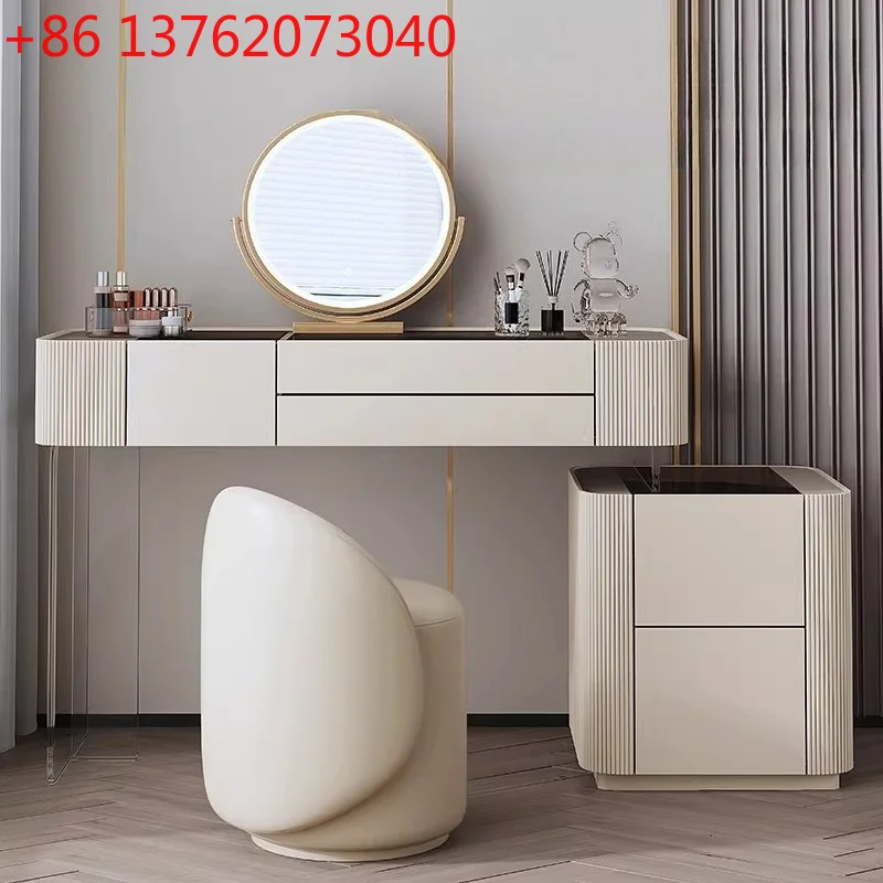 cream dressing table Modern bedroom simple and luxurious glass illuminated makeup dressing table vanity makeup desk furniture
cream dressing table Modern bedroom simple and luxurious glass illuminated makeup dressing table vanity makeup desk furniture
