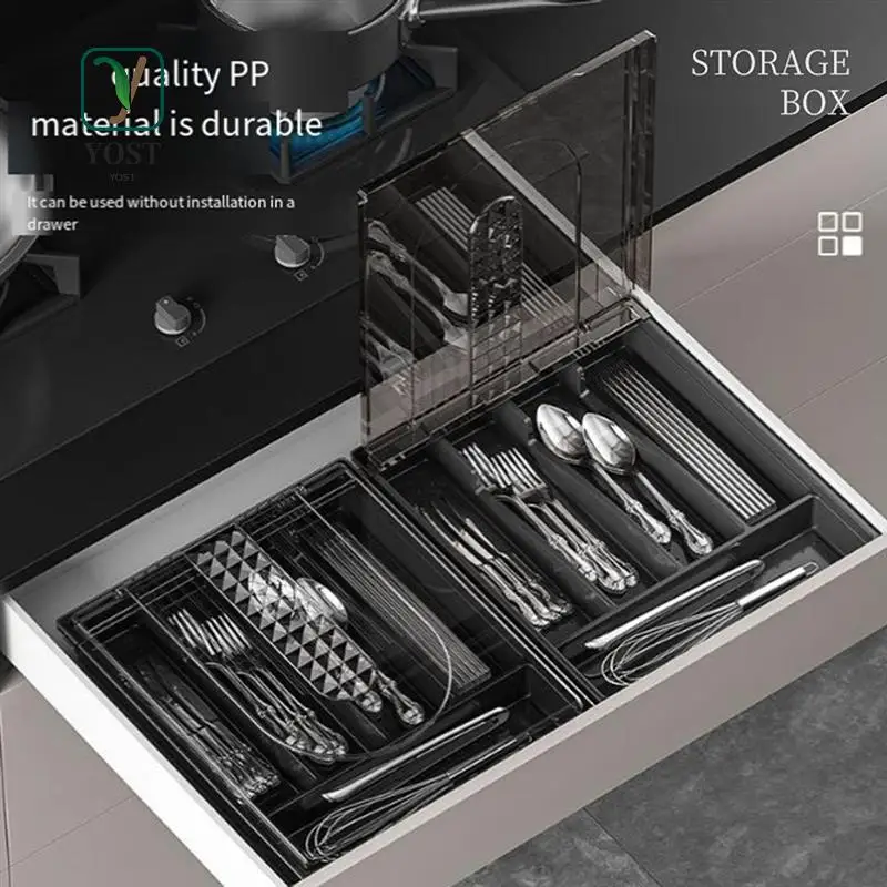 YOST-Portable Cutlery Storage Box Sealed Dustproof Cutlery With Lid Kitchen Spoon Fork Knife Storage Box
YOST-Portable Cutlery Storage Box Sealed Dustproof Cutlery With Lid Kitchen Spoon Fork Knife Storage Box