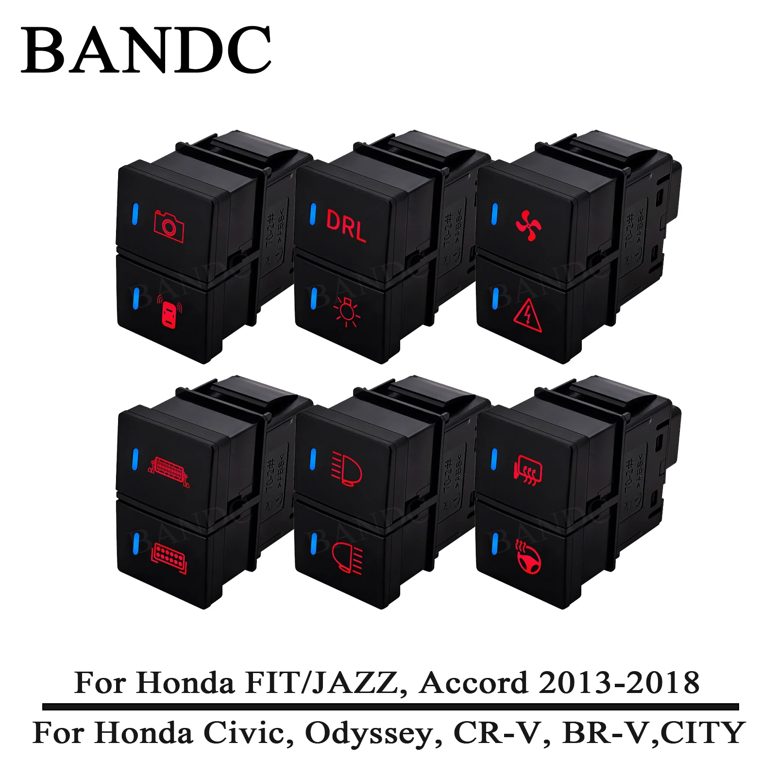 12V Auto Dual Push Button Switch with Blue & Red Light OEM Style for Honda Civic Accord FIT CR-V BR-V Odyssey 2014-2015 Dash DIY
12V Auto Dual Push Button Switch with Blue & Red Light OEM Style for Honda Civic Accord FIT CR-V BR-V Odyssey 2014-2015 Dash DIY