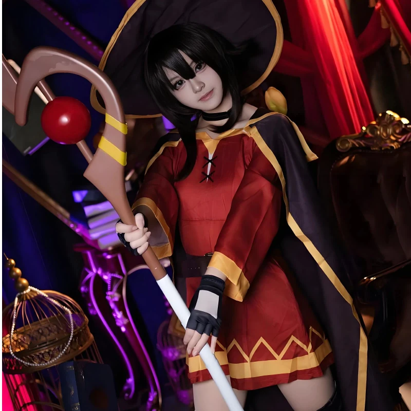 2026 Anime Huihui Cosplay Costume Women Sorceress Dress Outfits Megumin Cos Wig Halloween Cos Costumes
2026 Anime Huihui Cosplay Costume Women Sorceress Dress Outfits Megumin Cos Wig Halloween Cos Costumes