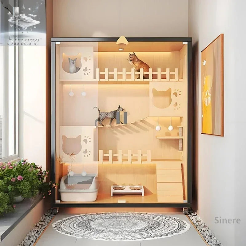 Cat nest villa Large free space cage Household indoor pet nest Winter warm with toilet
Cat nest villa Large free space cage Household indoor pet nest Winter warm with toilet