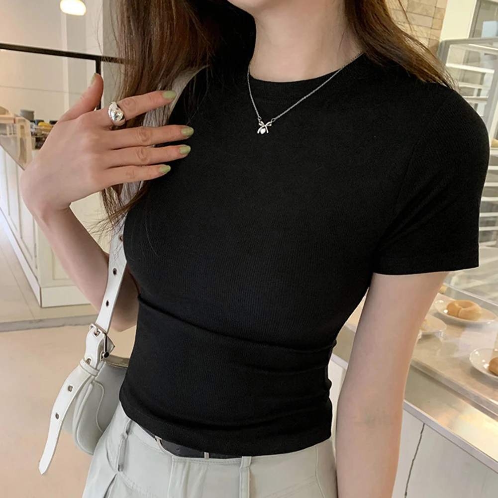 Fashionable Retro Women Tops All-match All-match Style Casual Tops Hot Girl Fashion Microelasticity New Condition
Fashionable Retro Women Tops All-match All-match Style Casual Tops Hot Girl Fashion Microelasticity New Condition