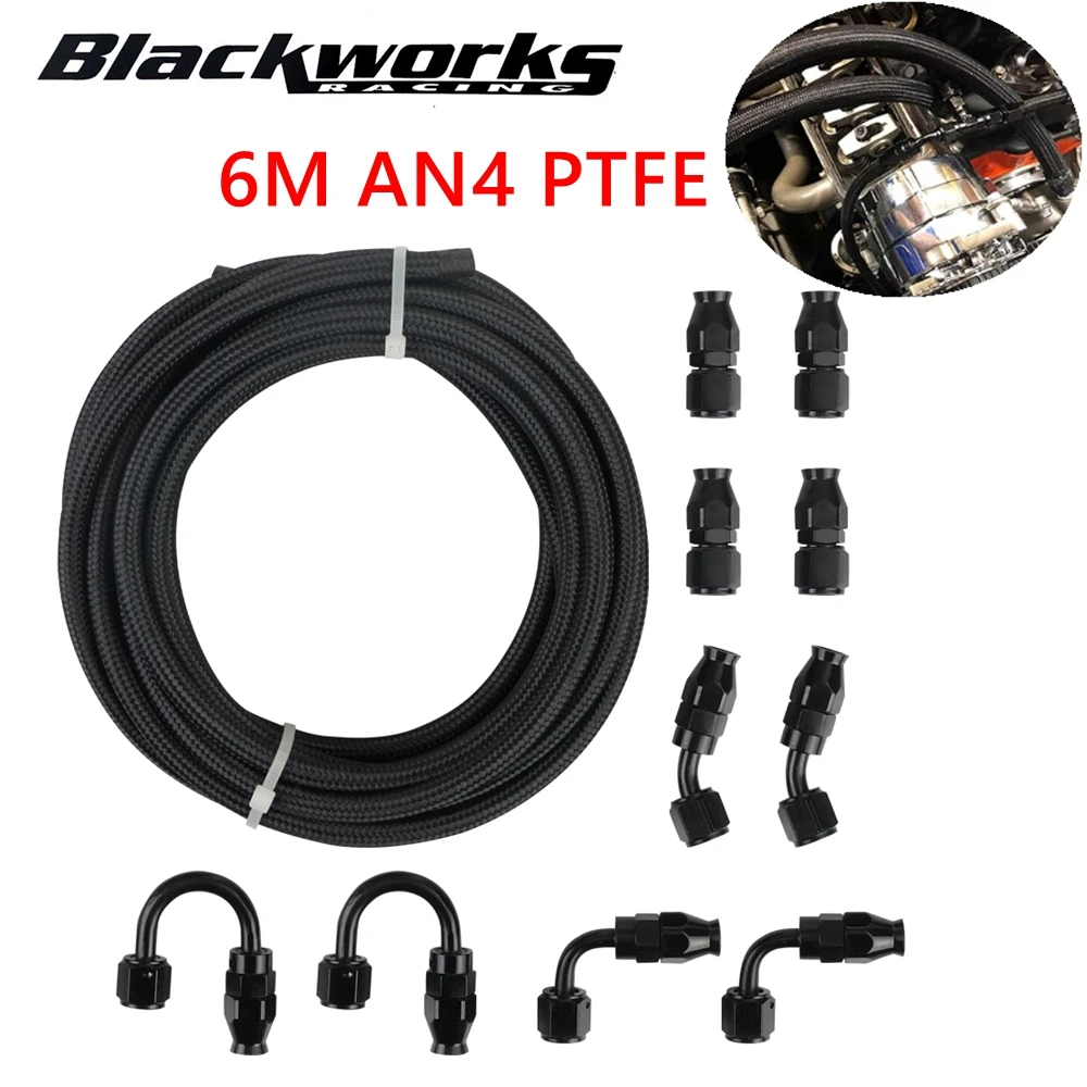 6M AN4 PTFE Nylon Stainless Steel Braided Fuel Line Fittings with 0+45+90+180 Degree Swivel Fuel Hose End Fitting Adapters Kit
6M AN4 PTFE Nylon Stainless Steel Braided Fuel Line Fittings with 0+45+90+180 Degree Swivel Fuel Hose End Fitting Adapters Kit