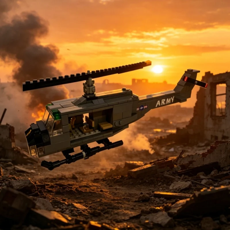 MOC-261793Simulated Transport Helicopter Building Block Set Huey Helicopter Inspired Aircraft Model Assembly Blocks Hobby Gift
MOC-261793Simulated Transport Helicopter Building Block Set Huey Helicopter Inspired Aircraft Model Assembly Blocks Hobby Gift