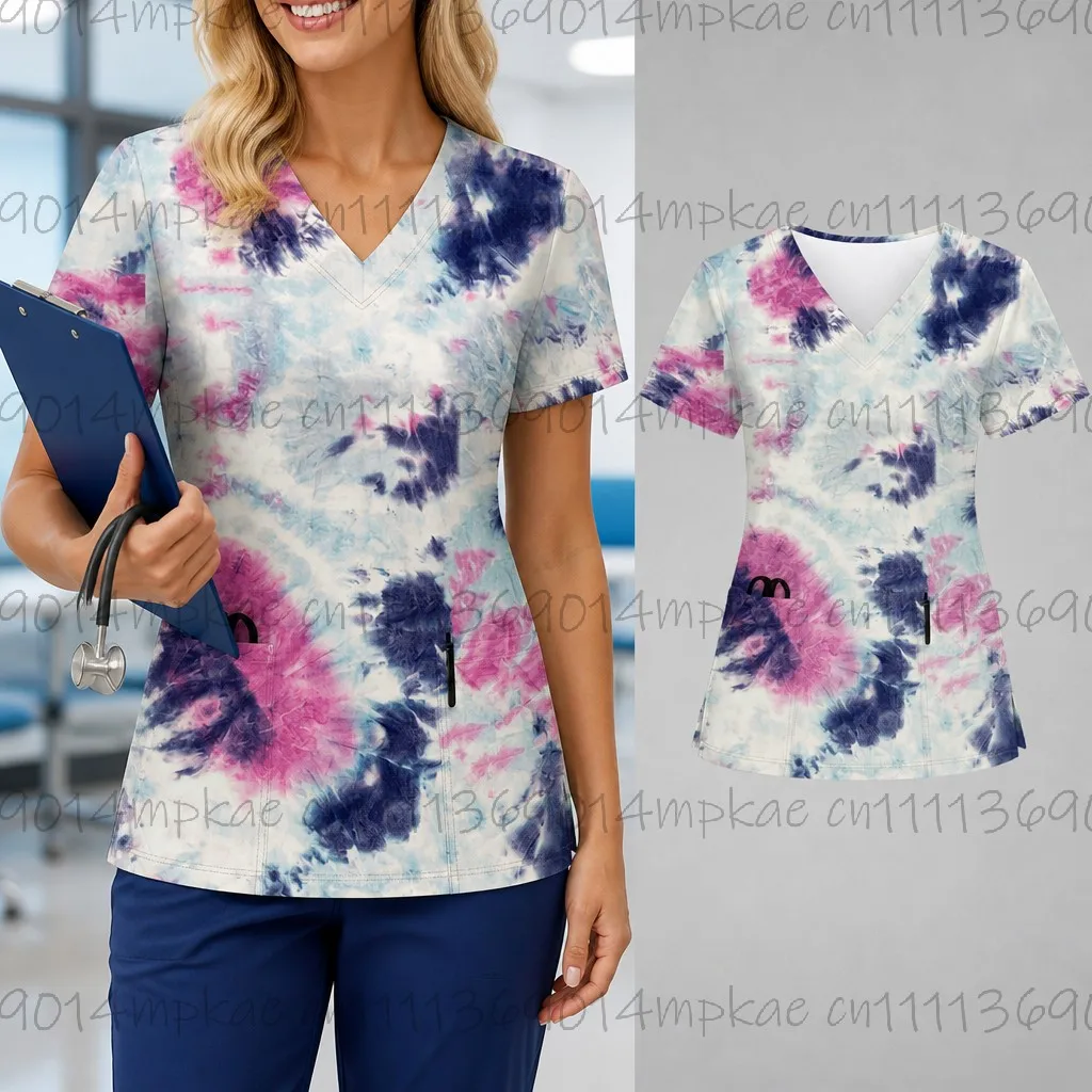 New Style Dental and Cosmetic Salon Women's Matte Top with Rendered Print, V-Neck, Short Sleeve, Matte Finish, Work Uniform
New Style Dental and Cosmetic Salon Women's Matte Top with Rendered Print, V-Neck, Short Sleeve, Matte Finish, Work Uniform